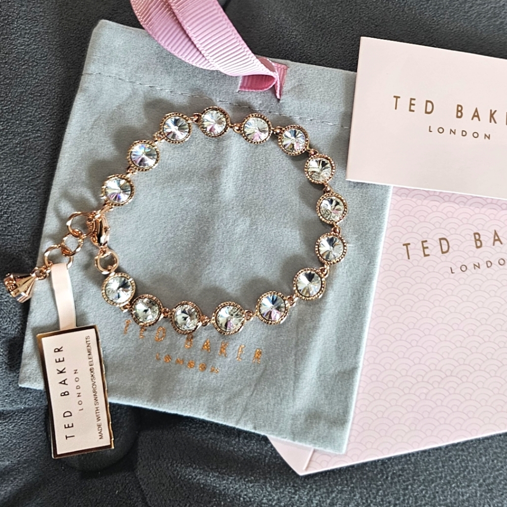 Ted Baker Rivoli Crystal Single Strand Bracelet - Rose Gold